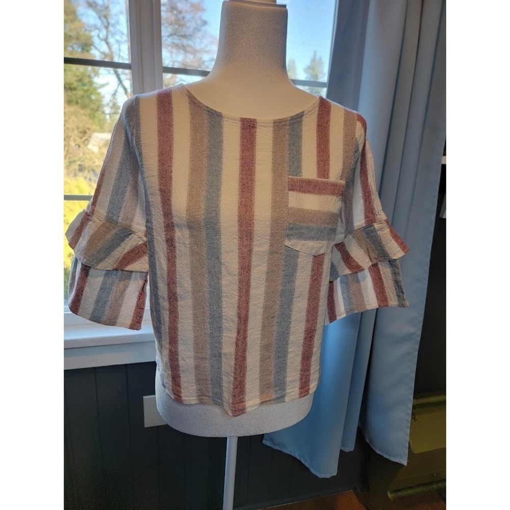 Women's  Urban Romantics Cotton/ Linen Blend Shirt - Size Medium